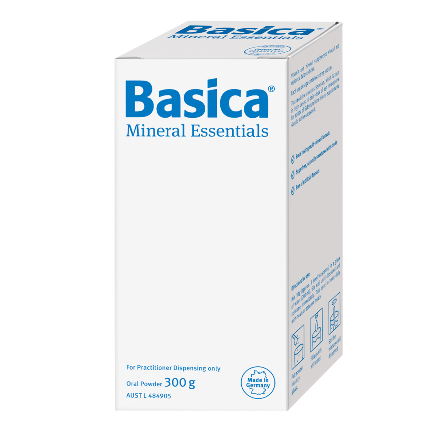 Box of Basica Mineral Essentials on a white background